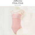 Girls Pink"abby-l10/pink&pink"Ballet Onesies