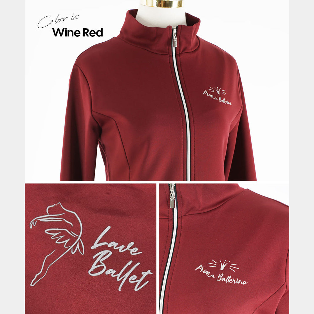 Girls Wine Red"abby-w13/wine red"Ballet Set