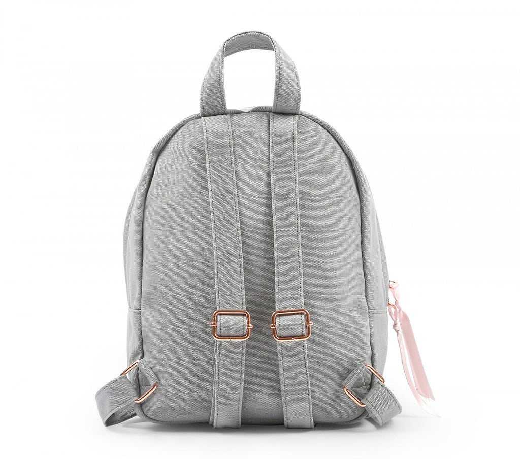 Girls Grey Printed Backpack