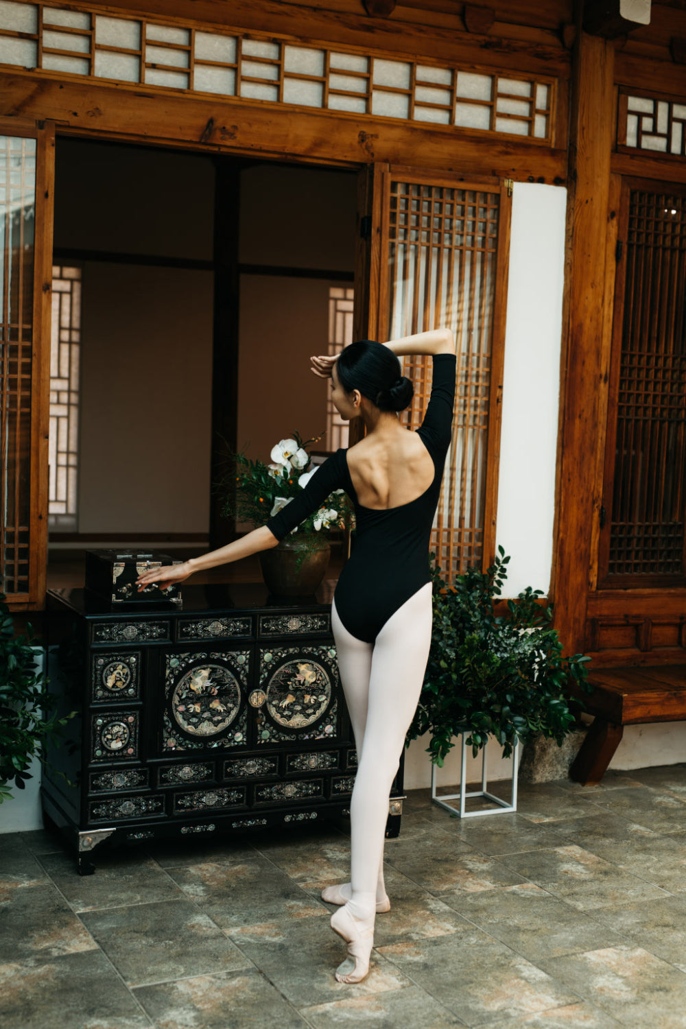 Girls Black Ballet Onesies