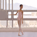 6-Line Cut Pink Leotard_Shellon Tactel/Pink