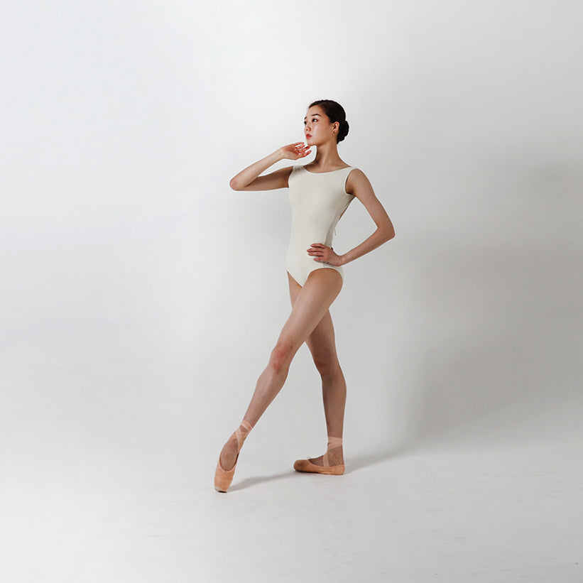 Women Vanilla Ballet Onesies(Denise back tie leotard/VANILLA)
