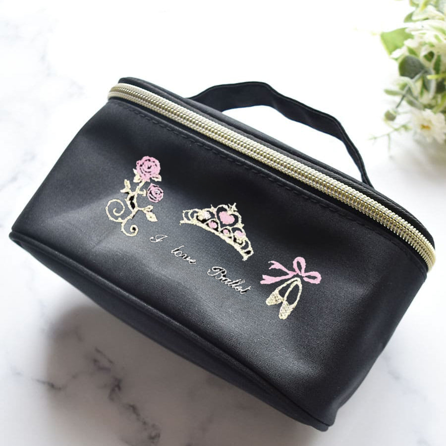 guoguo-Girls Black"g60/B(Aurora Dulcinea)Pink"Vanity Pouch(W 17 x H 9 x D 6.5 cm)
