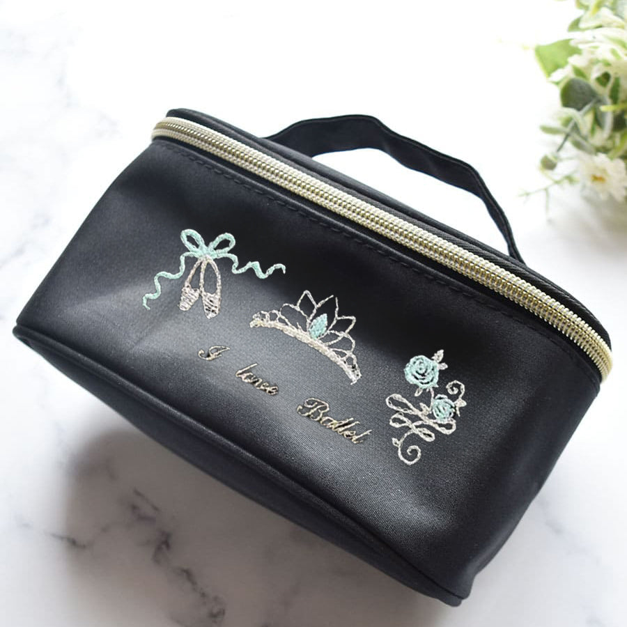 Girls Mint Embroidered"g60/F(Lyra Fairy)Mint Green"Vanity Pouch(W 17 x H 9 x D 6.5 cm)