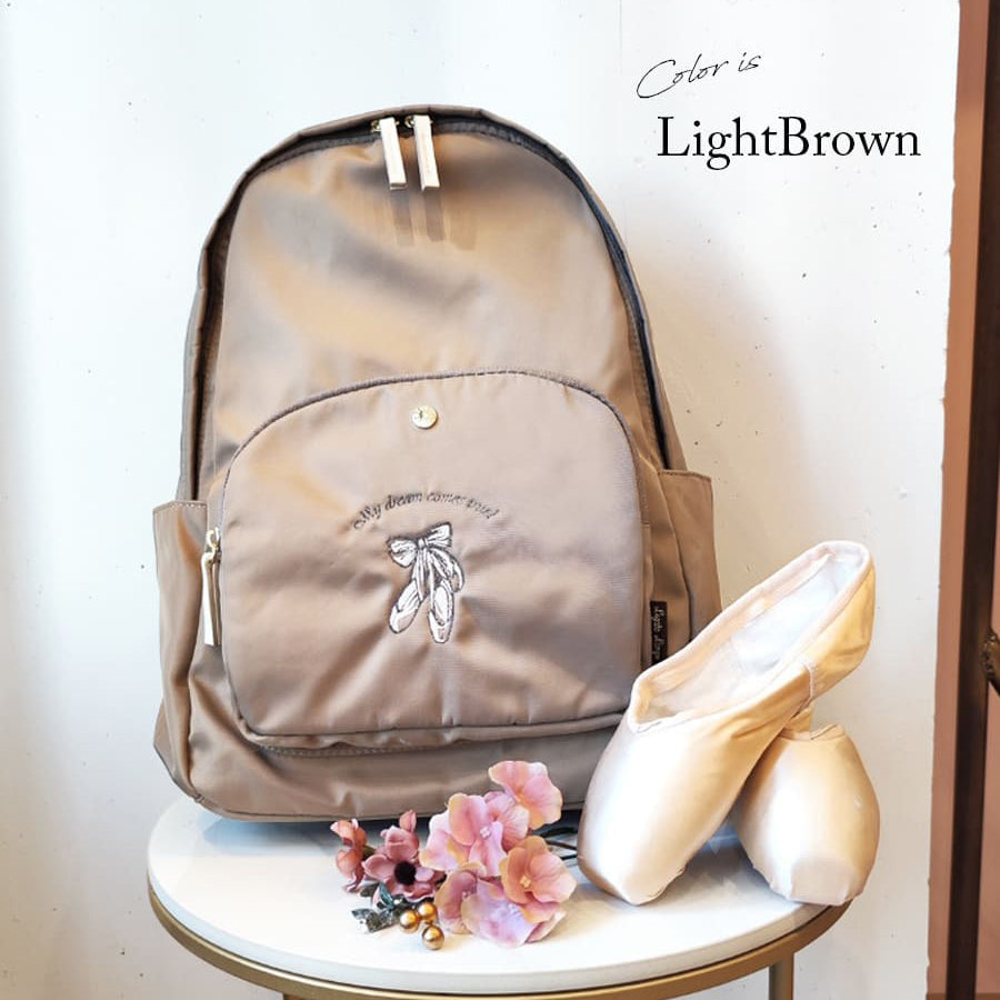 Emma-Girls Light Brown"item69/Light Brown"Ballet Backpack(W 28 x H 40 x D 11 cm)