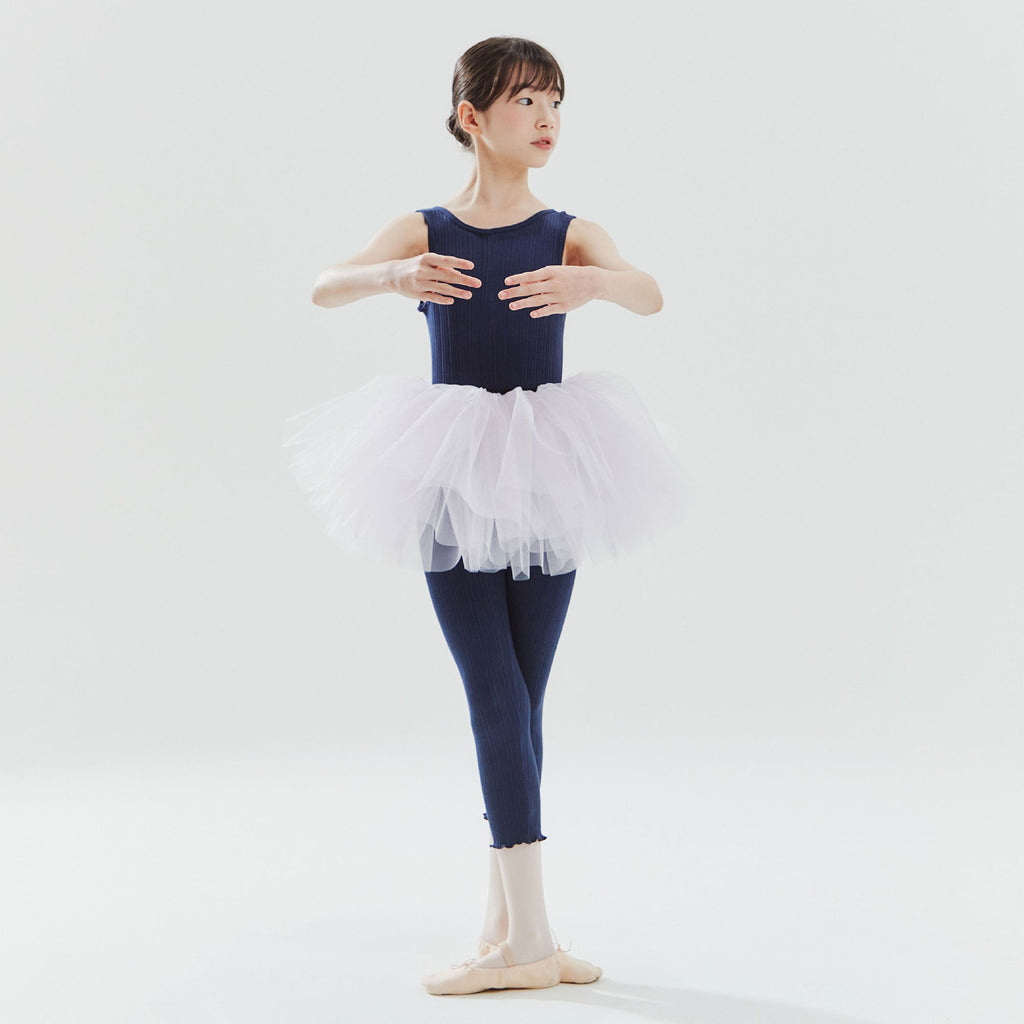 Girls Navy Ballet Jumpsuit