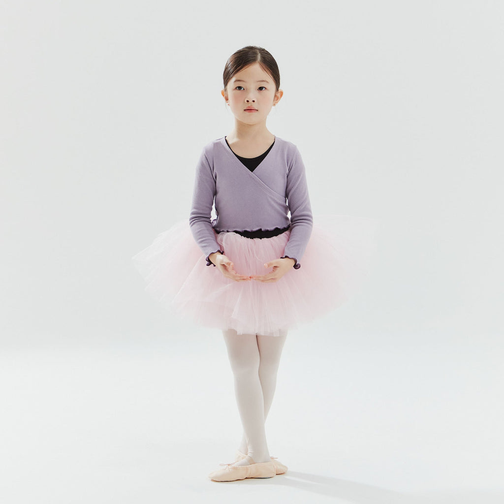 Girls Purple Ballet V-neck T-Shirt